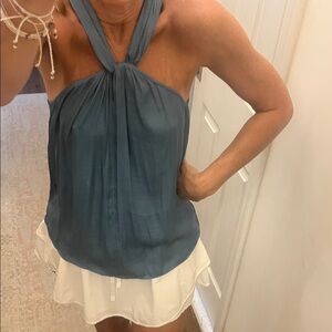 Blue Halter Top, XS, NWT